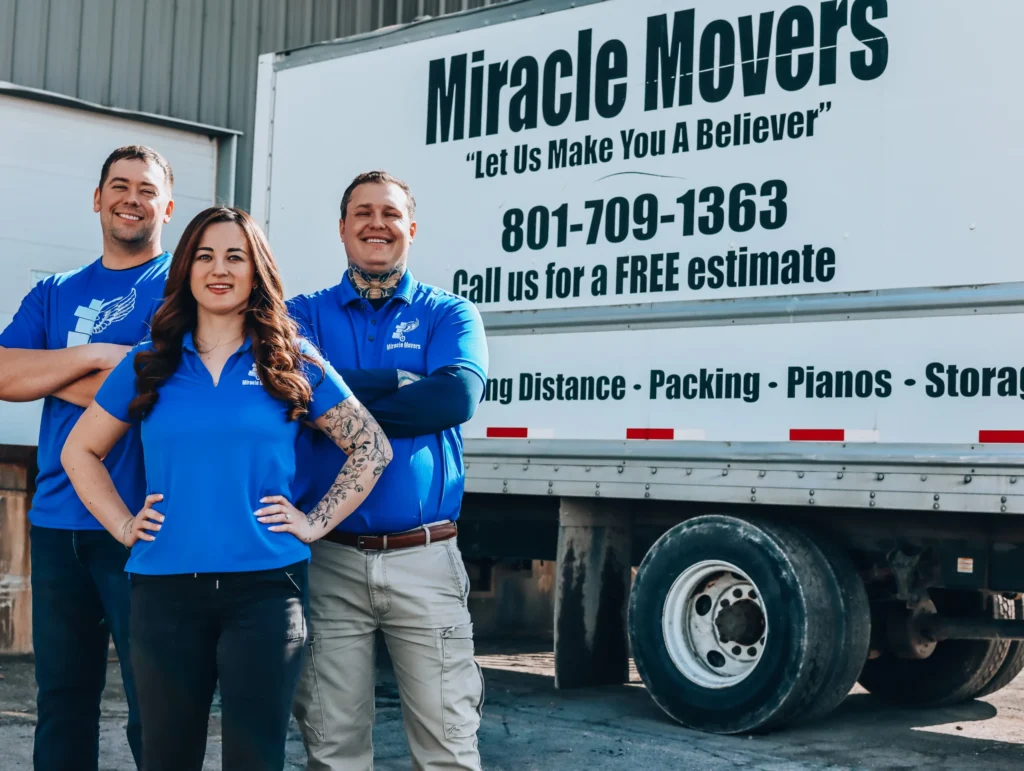 Miracle Movers professional moving services in Salt Lake City, Sandy, Draper, South Jordan, West Jordan, Lehi, Provo, Orem, Ogden, Layton & all of Utah